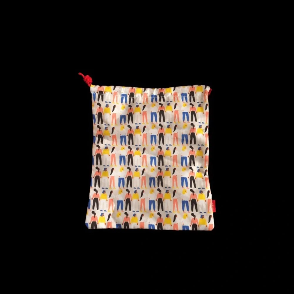 “Confidence Comes from Within” Pink‎ yellow red folk art women Ipsy Cosmetic Bag